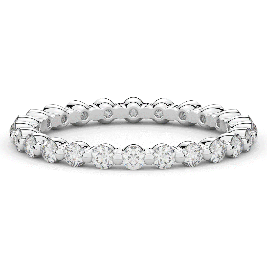 0.70CT.TW ROUND LAB DIAMOND SHARED PRONG ETERNITY WEDDING BAND - Nazarelle