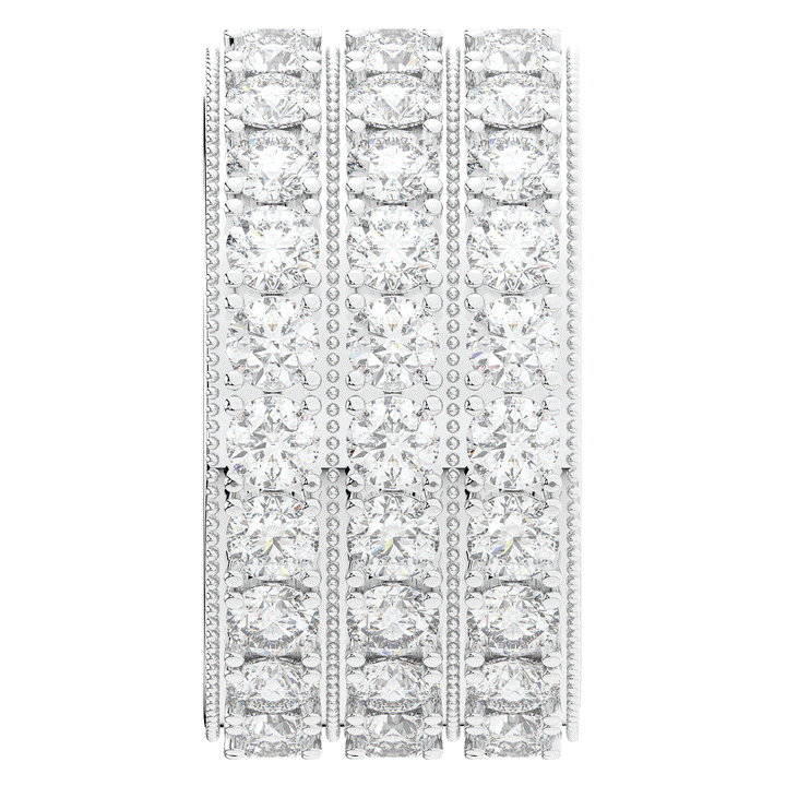 5.00CT.TW 3 ROW ROUND LAB DIAMOND ETERNITY WEDDING BAND