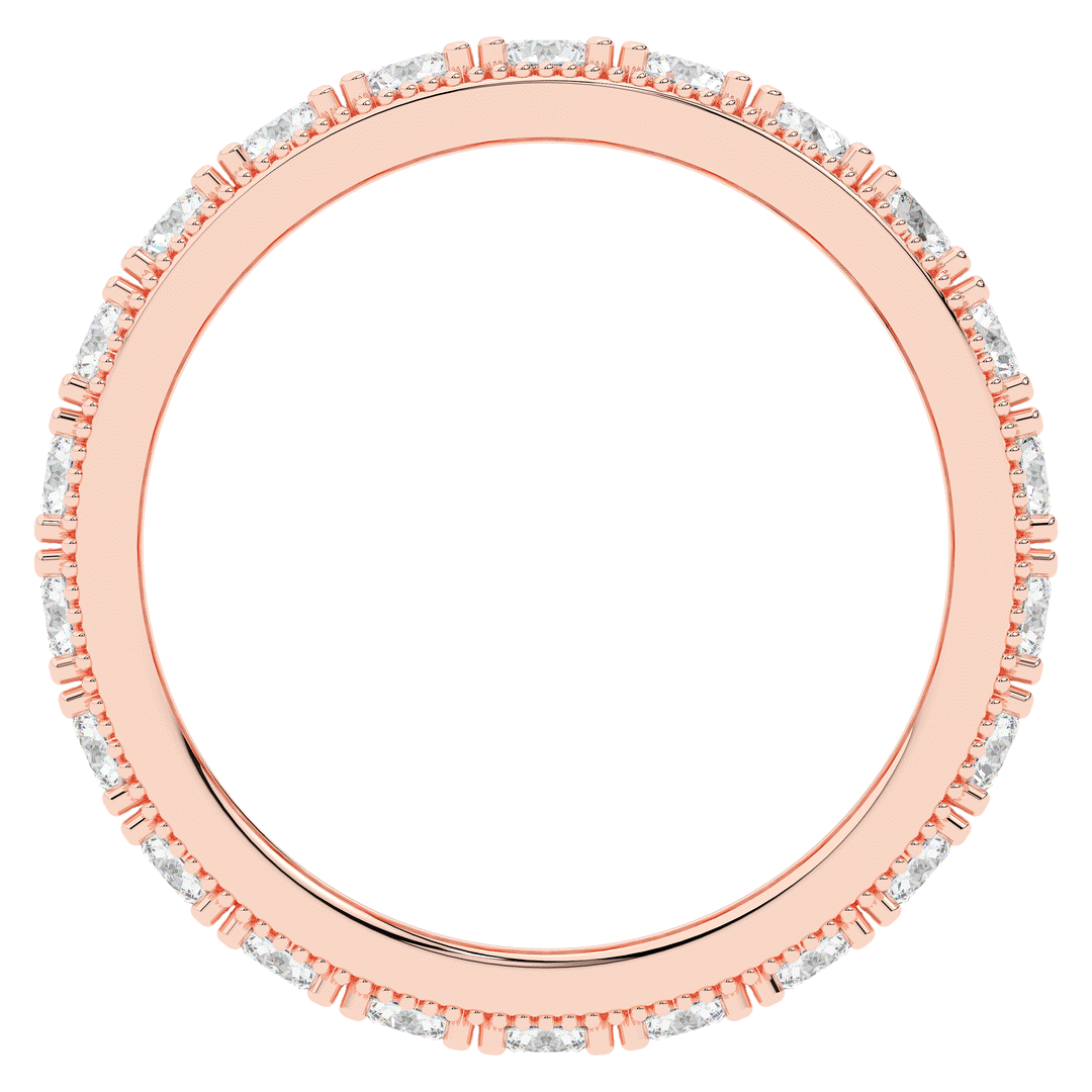 5.00CT.TW 3 ROW ROUND LAB DIAMOND ETERNITY WEDDING BAND