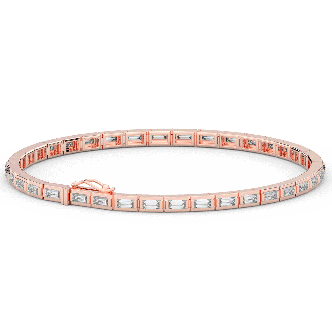 3.40CT.TW ROUND LAB DIAMOND TENNIS BRACELET