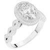 3.10CT.TW OVAL LAB DIAMOND HALO ENGAGEMENT RING