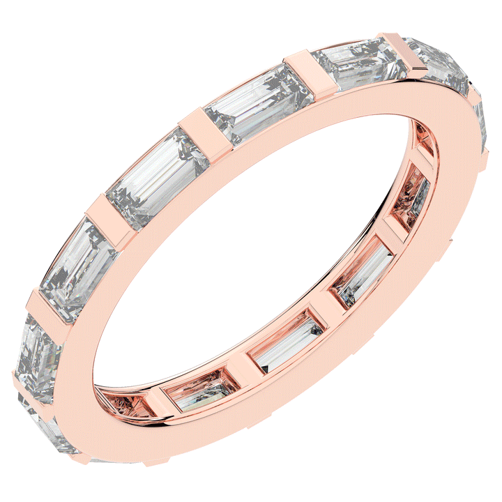 1.30CT.TW BAGUETTE LAB DIAMOND SHARED PRONG ETERNITY WEDDING BAND