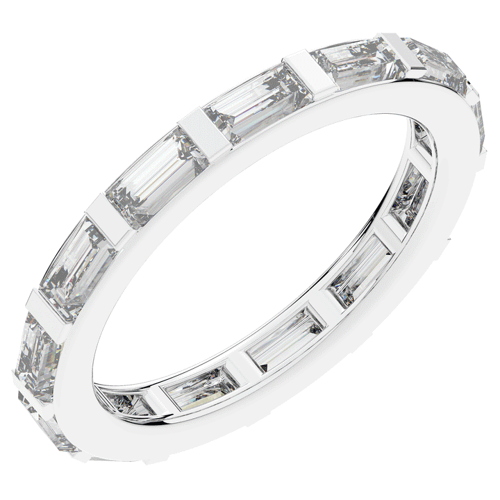 1.30CT.TW BAGUETTE LAB DIAMOND SHARED PRONG ETERNITY WEDDING BAND