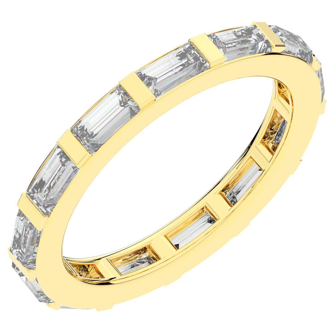 1.30CT.TW BAGUETTE LAB DIAMOND SHARED PRONG ETERNITY WEDDING BAND