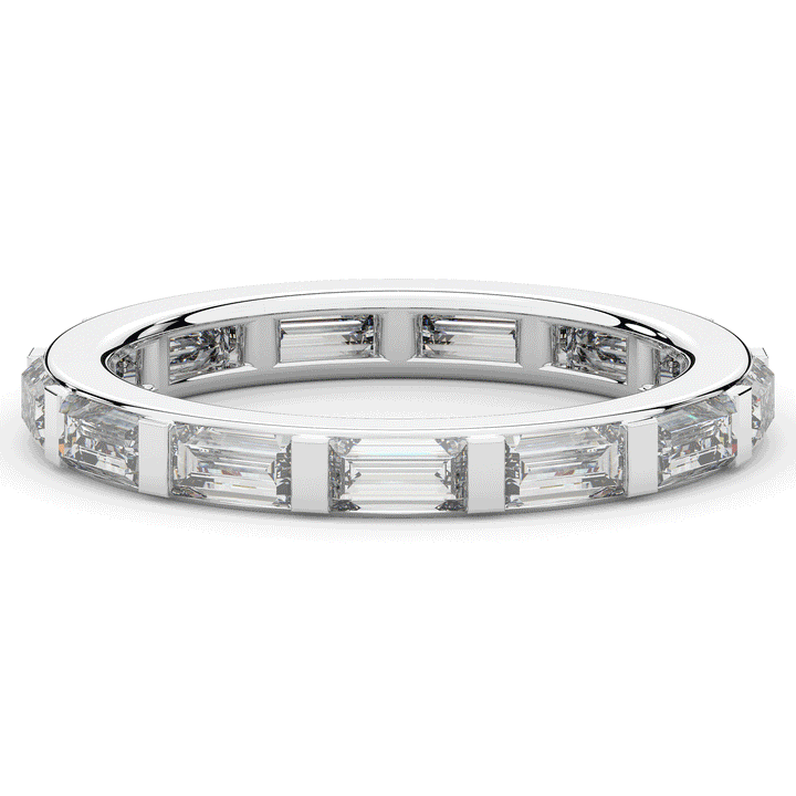 1.30CT.TW BAGUETTE LAB DIAMOND SHARED PRONG ETERNITY WEDDING BAND