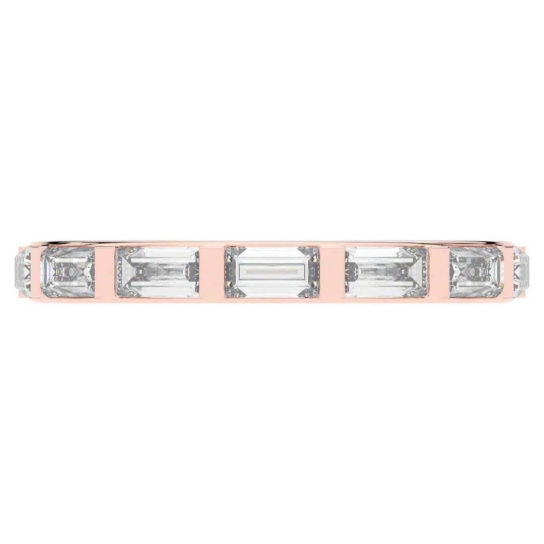 1.30CT.TW BAGUETTE LAB DIAMOND SHARED PRONG ETERNITY WEDDING BAND