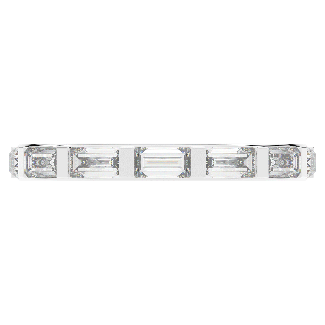 1.30CT.TW BAGUETTE LAB DIAMOND SHARED PRONG ETERNITY WEDDING BAND