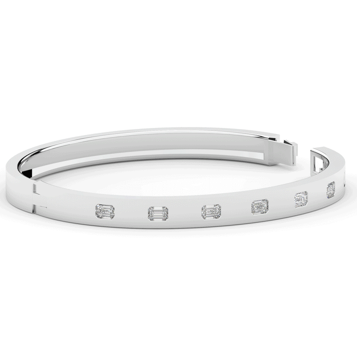 1.25CT.TW ROUND LAB DIAMOND BEZEL SET BANGLE