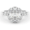 2.85CT.TW OVAL LAB DIAMOND ENGAGEMENT RING