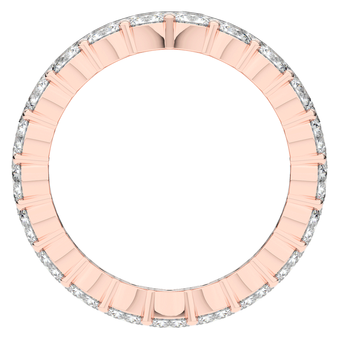 6.30CT.TW 3 ROW ROUND LAB DIAMOND ETERNITY WEDDING BAND - Nazarelle