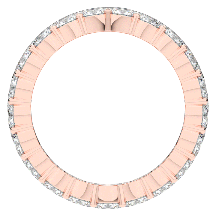 6.30CT.TW 3 ROW ROUND LAB DIAMOND ETERNITY WEDDING BAND - Nazarelle