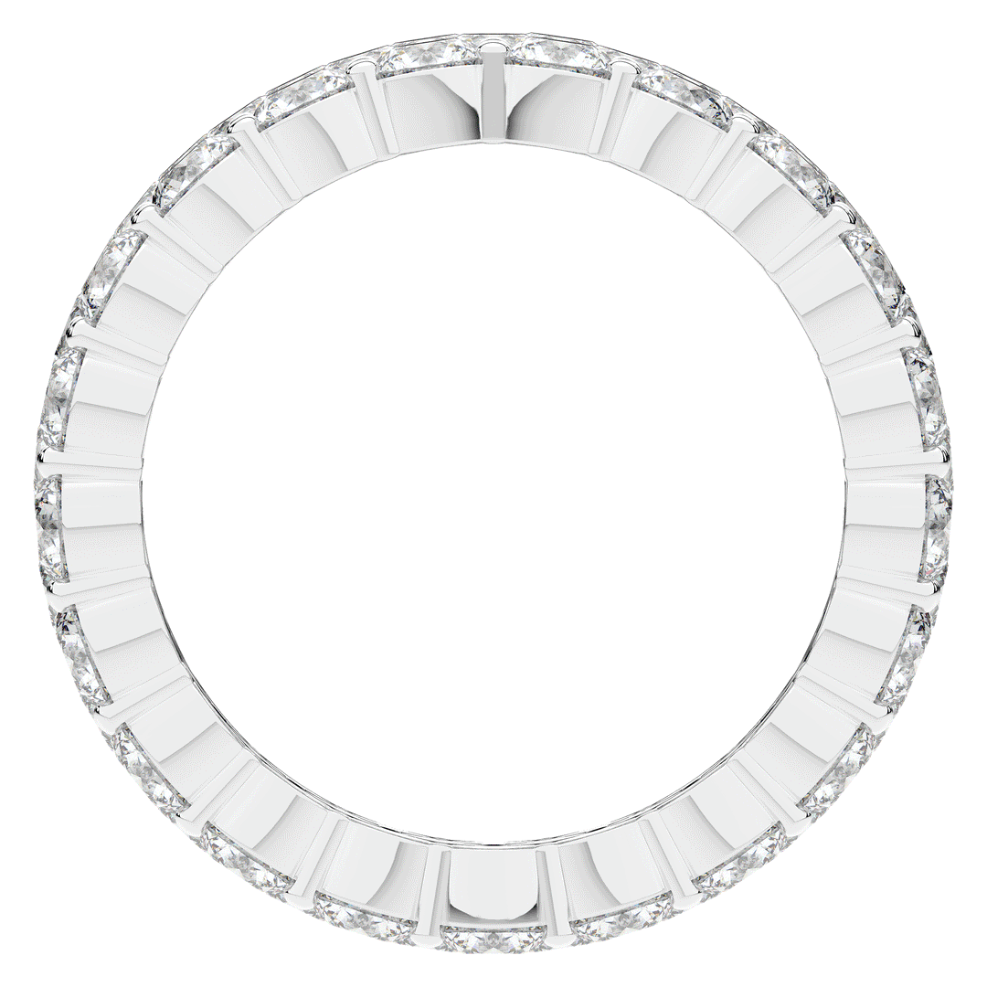 6.30CT.TW 3 ROW ROUND LAB DIAMOND ETERNITY WEDDING BAND - Nazarelle