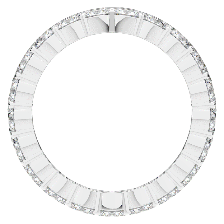 6.30CT.TW 3 ROW ROUND LAB DIAMOND ETERNITY WEDDING BAND - Nazarelle