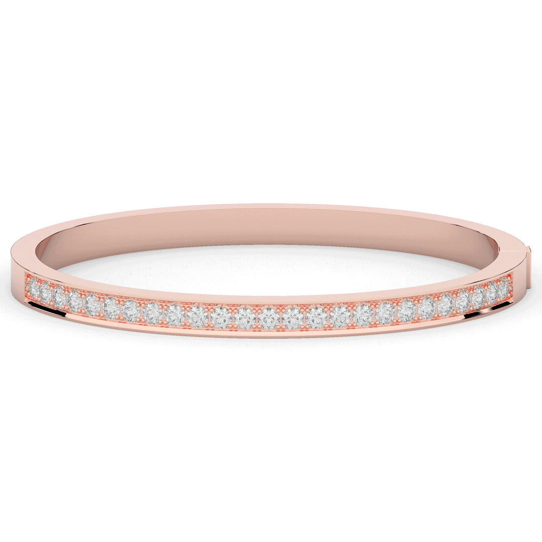 1.25CT.TW ROUND LAB DIAMOND BANGLE