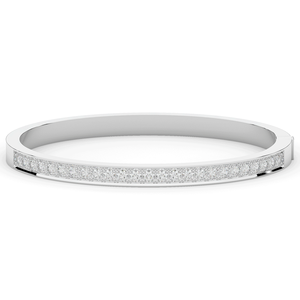 1.25CT.TW ROUND LAB DIAMOND BANGLE