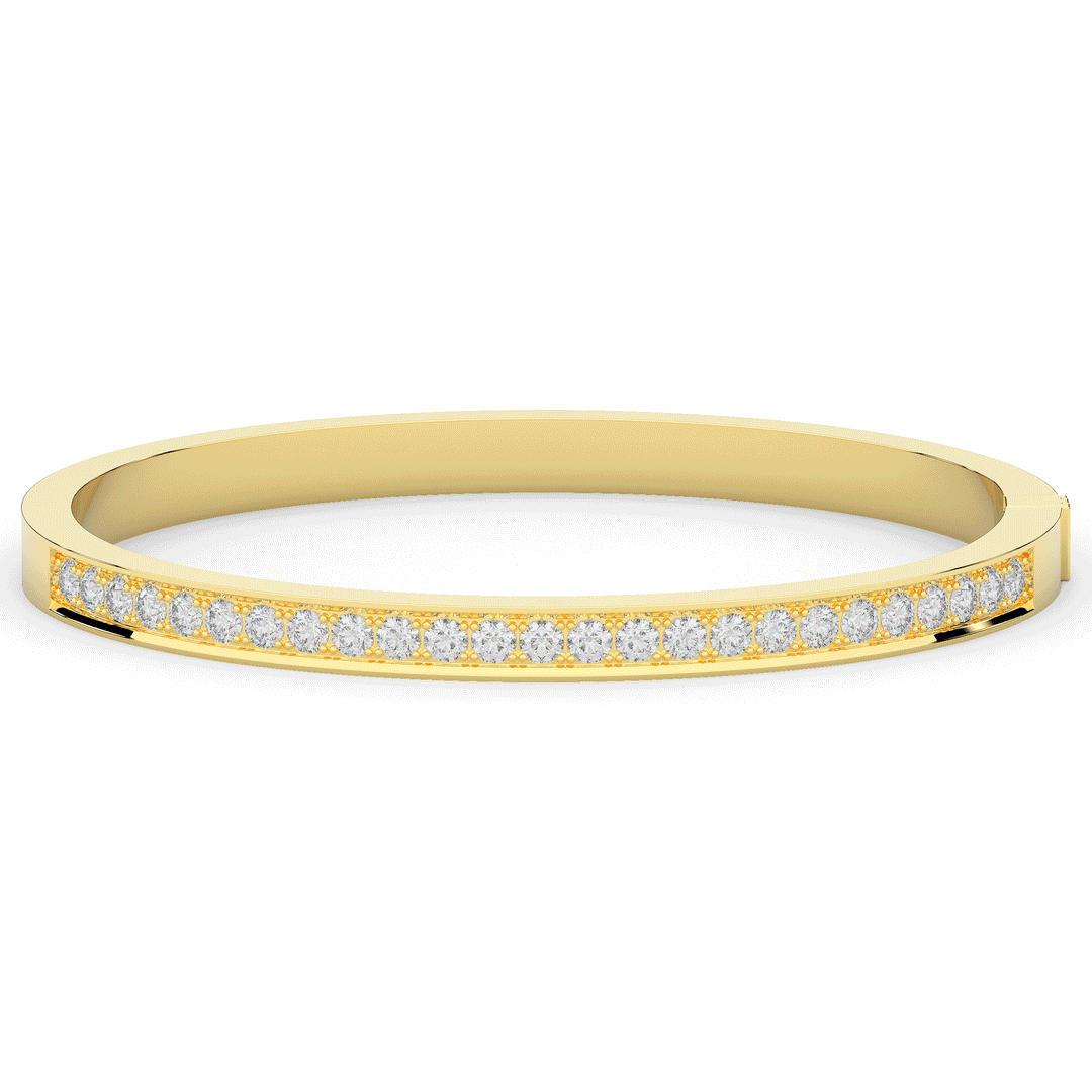 1.25CT.TW ROUND LAB DIAMOND BANGLE