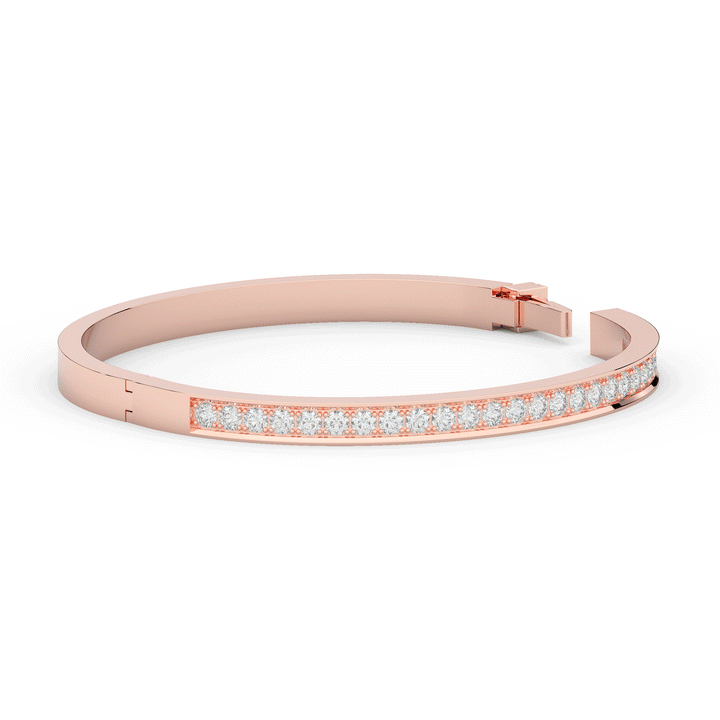 1.25CT.TW ROUND LAB DIAMOND BANGLE