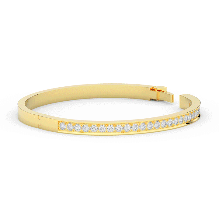 1.25CT.TW ROUND LAB DIAMOND BANGLE