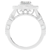 1.90CT.TW EMERALD CUT LAB DIAMOND HALO ENGAGEMENT RING