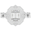 1.90CT.TW EMERALD CUT LAB DIAMOND HALO ENGAGEMENT RING