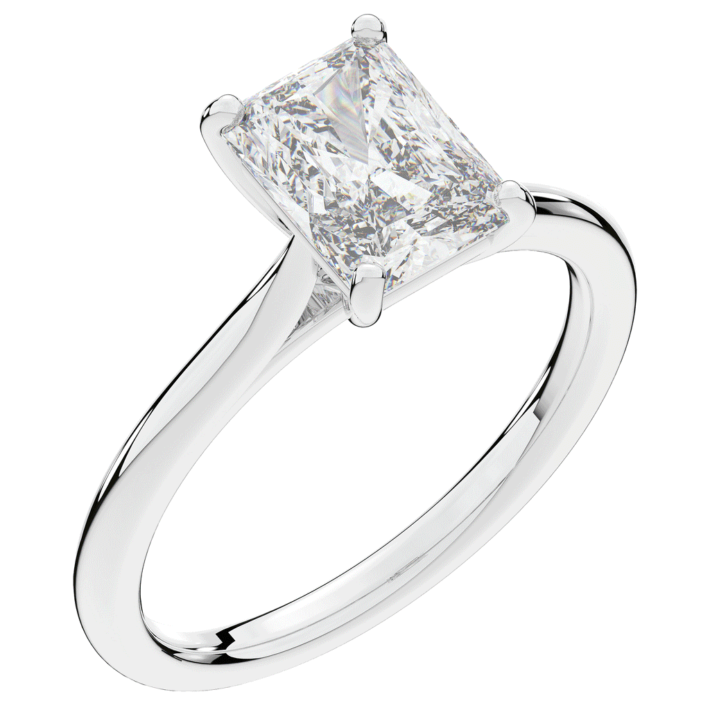 2.00CT RADIANT LAB DIAMOND SOLITAIRE ENGAGEMENT RING