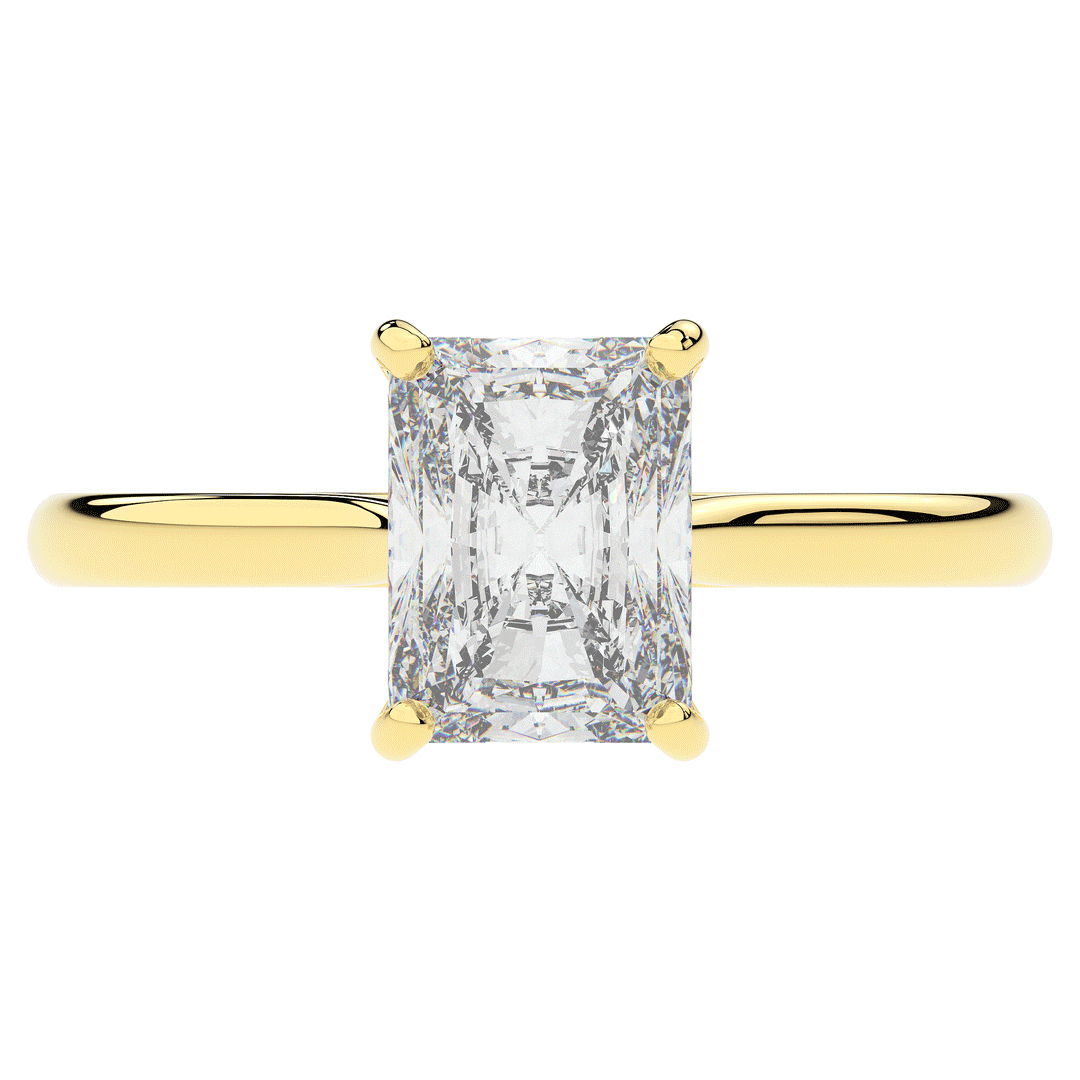 2.00CT RADIANT LAB DIAMOND SOLITAIRE ENGAGEMENT RING