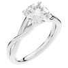 1.50CT ROUND LAB DIAMOND SOLITAIRE TWIST BAND ENGAGEMENT RING - Nazarelle