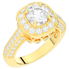 1.50CT.TW ROUND LAB DIAMOND HALO ENGAGEMENT RING