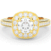 1.50CT.TW ROUND LAB DIAMOND HALO ENGAGEMENT RING