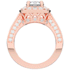 1.50CT.TW ROUND LAB DIAMOND HALO ENGAGEMENT RING