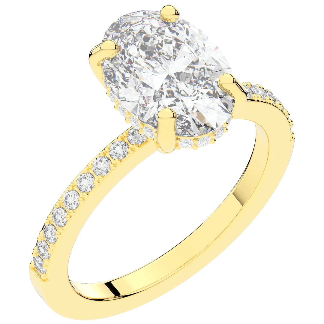 2.70CT.TW OVAL LAB DIAMOND SOLITAIRE ENGAGEMENT RING