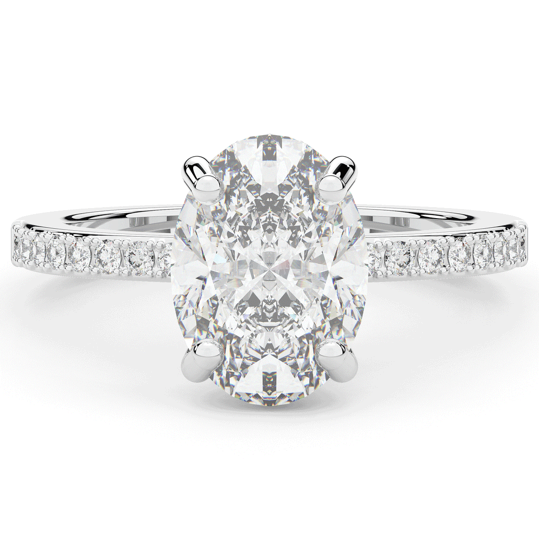 2.70CT.TW OVAL LAB DIAMOND SOLITAIRE ENGAGEMENT RING