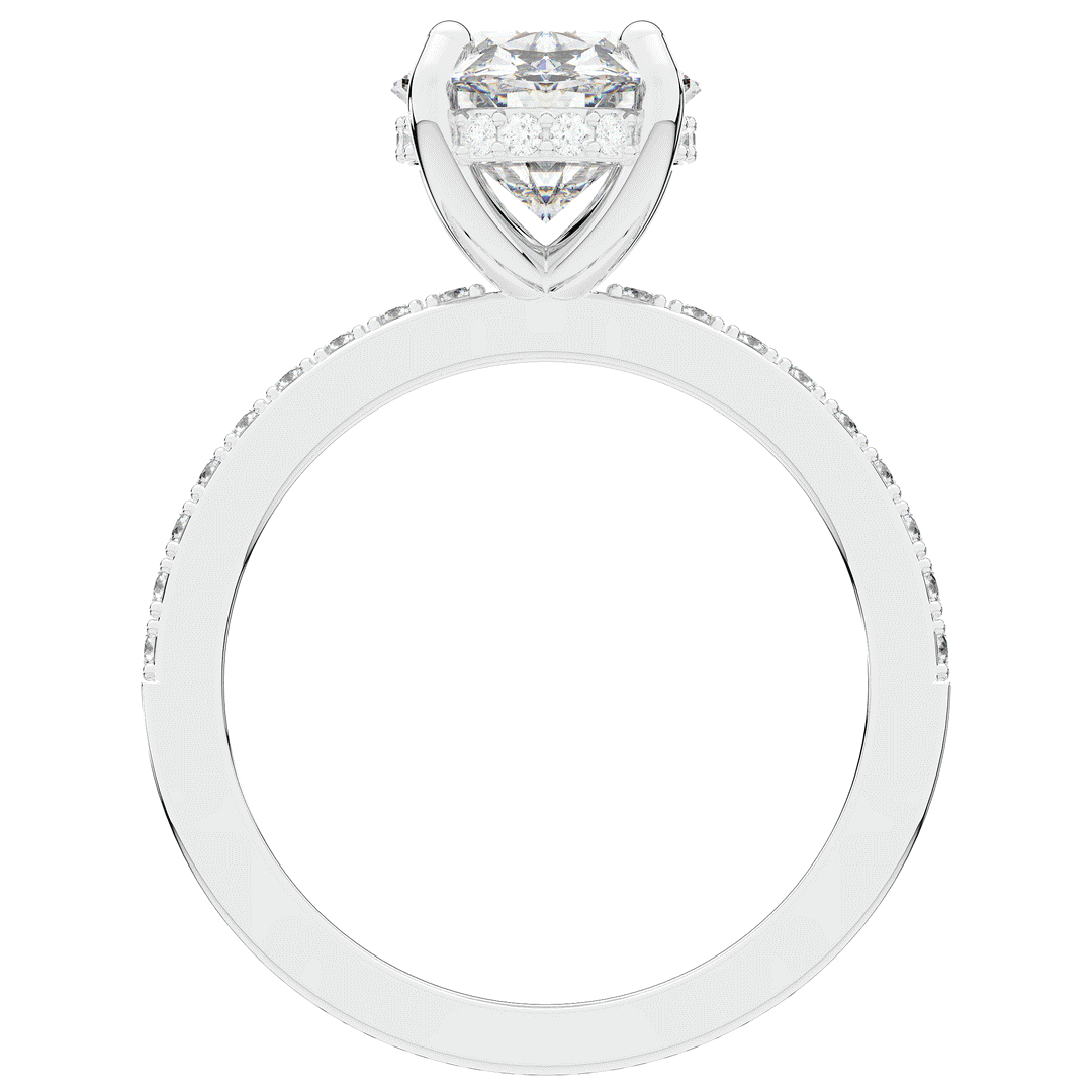 2.70CT.TW OVAL LAB DIAMOND SOLITAIRE ENGAGEMENT RING