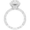 2.40CT.TW PRINCESS LAB DIAMOND HALO ENGAGEMENT RING