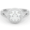 2.50CT.TW ROUND LAB DIAMOND SPLIT SHANK HALO ENGAGEMENT RING - Nazarelle