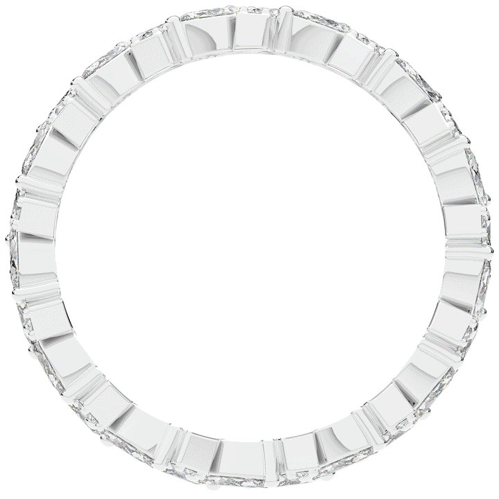 1.50CT.TW MARQUISE AND ROUND LAB DIAMOND ETERNITY WEDDING BAND