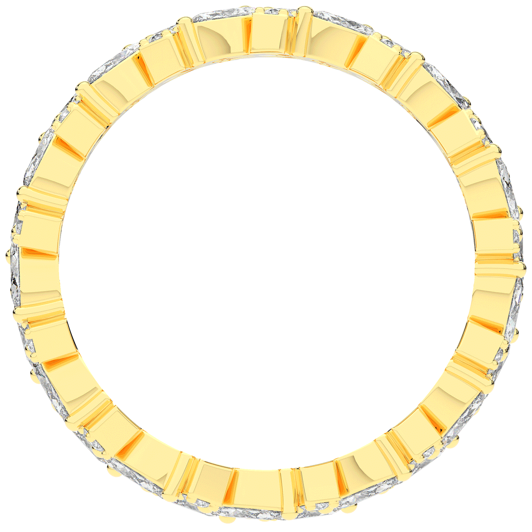 1.50CT.TW MARQUISE AND ROUND LAB DIAMOND ETERNITY WEDDING BAND