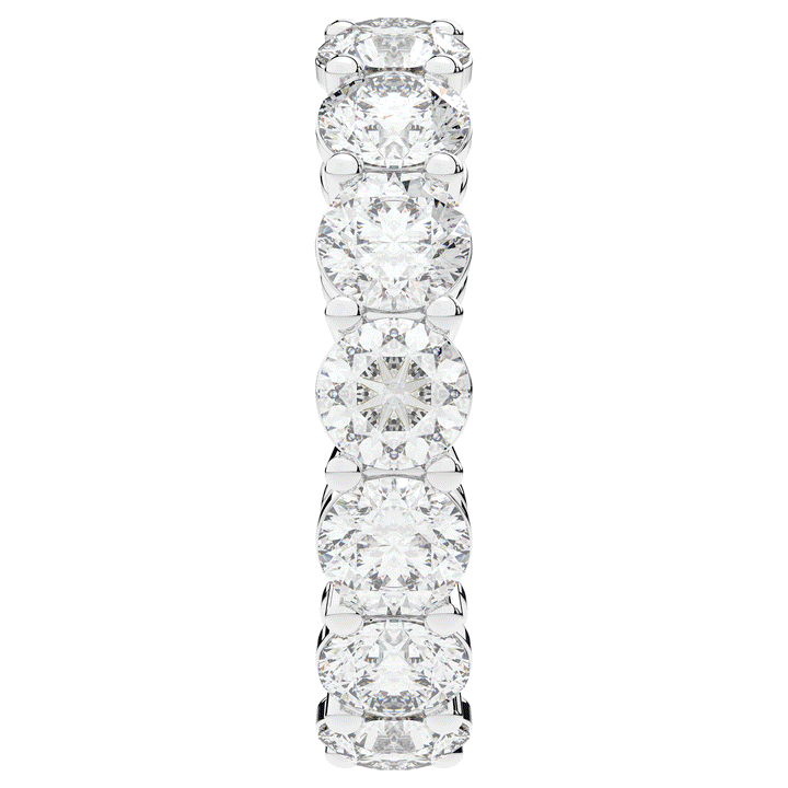 7.00CT.TW ROUND LAB DIAMOND SHARED PRONG ETERNITY WEDDING BAND