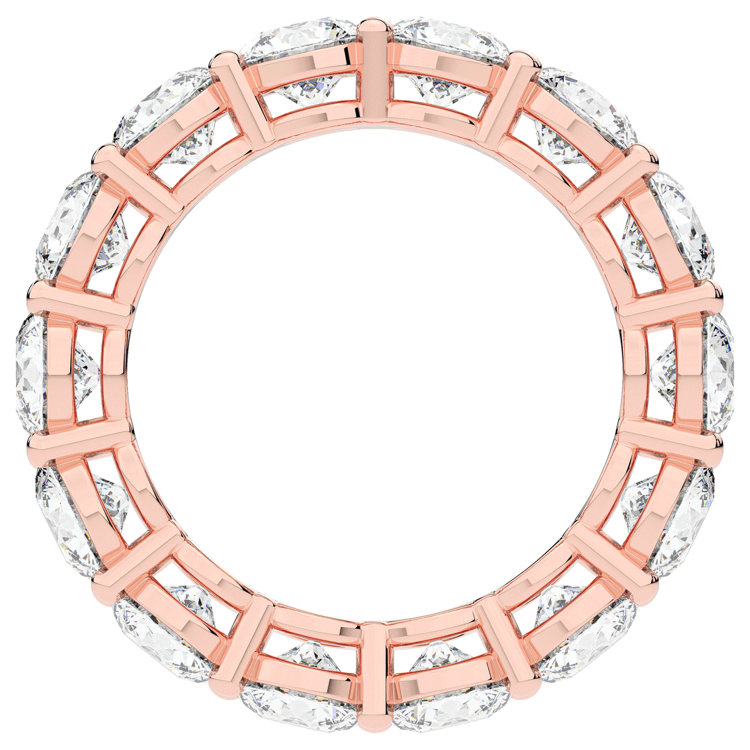 7.00CT.TW ROUND LAB DIAMOND SHARED PRONG ETERNITY WEDDING BAND