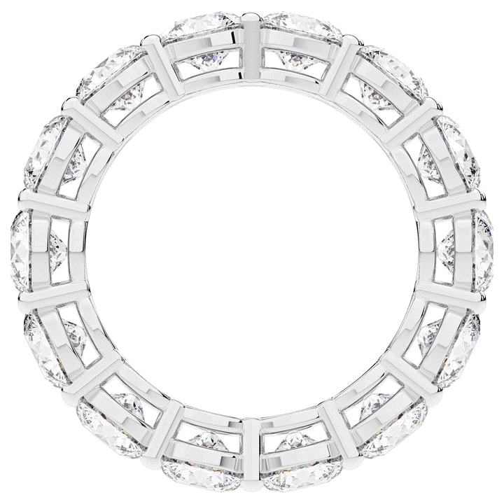 7.00CT.TW ROUND LAB DIAMOND SHARED PRONG ETERNITY WEDDING BAND