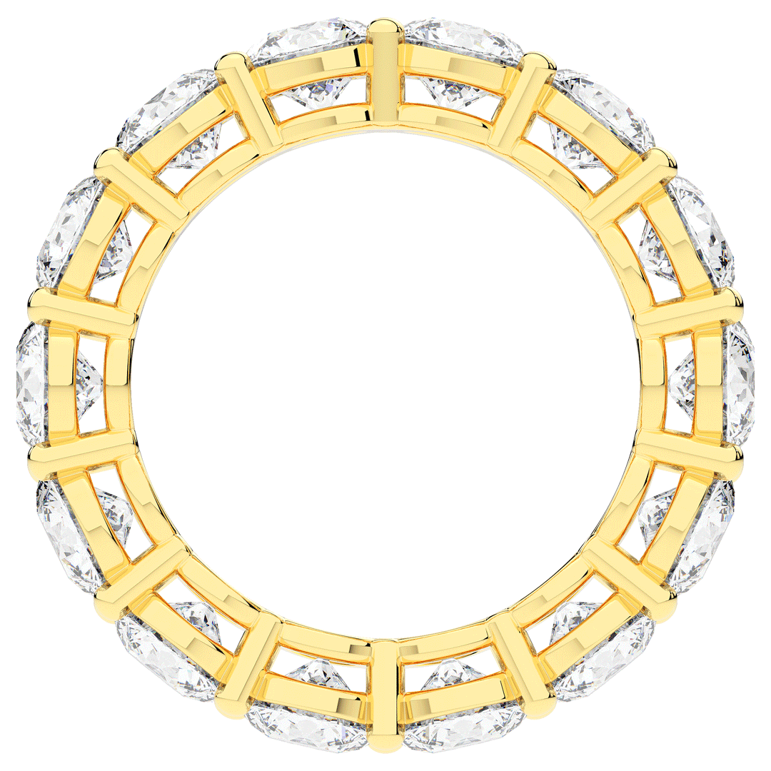 7.00CT.TW ROUND LAB DIAMOND SHARED PRONG ETERNITY WEDDING BAND