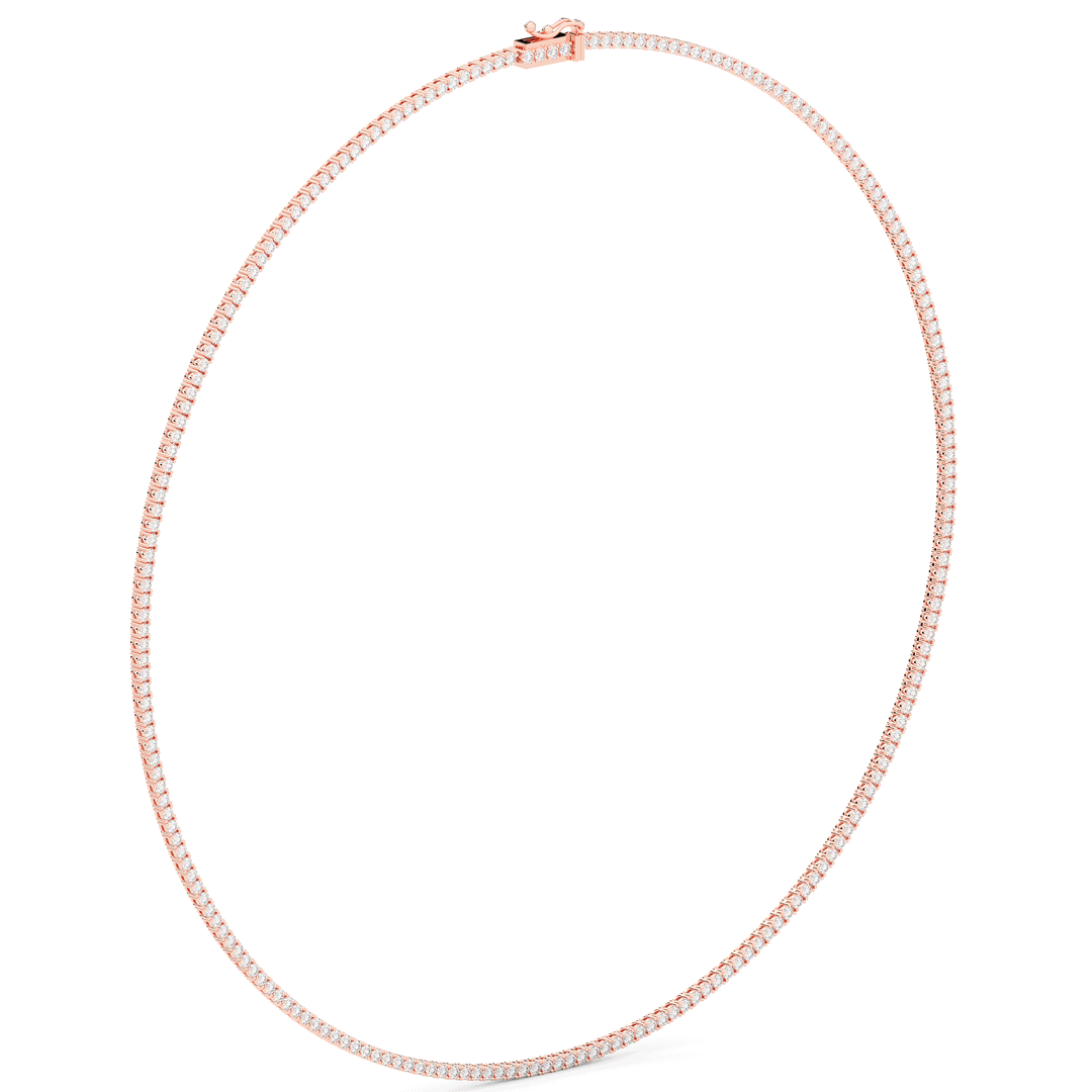 5.50CT.TW ROUND LAB DIAMOND TENNIS NECKLACE