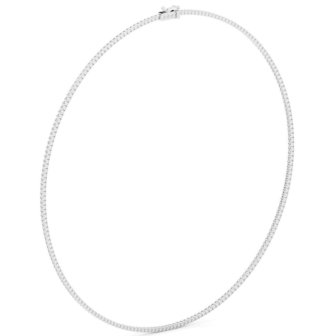 5.50CT.TW ROUND LAB DIAMOND TENNIS NECKLACE