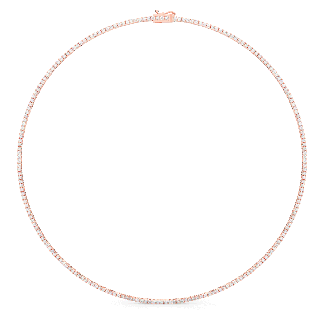 5.50CT.TW ROUND LAB DIAMOND TENNIS NECKLACE