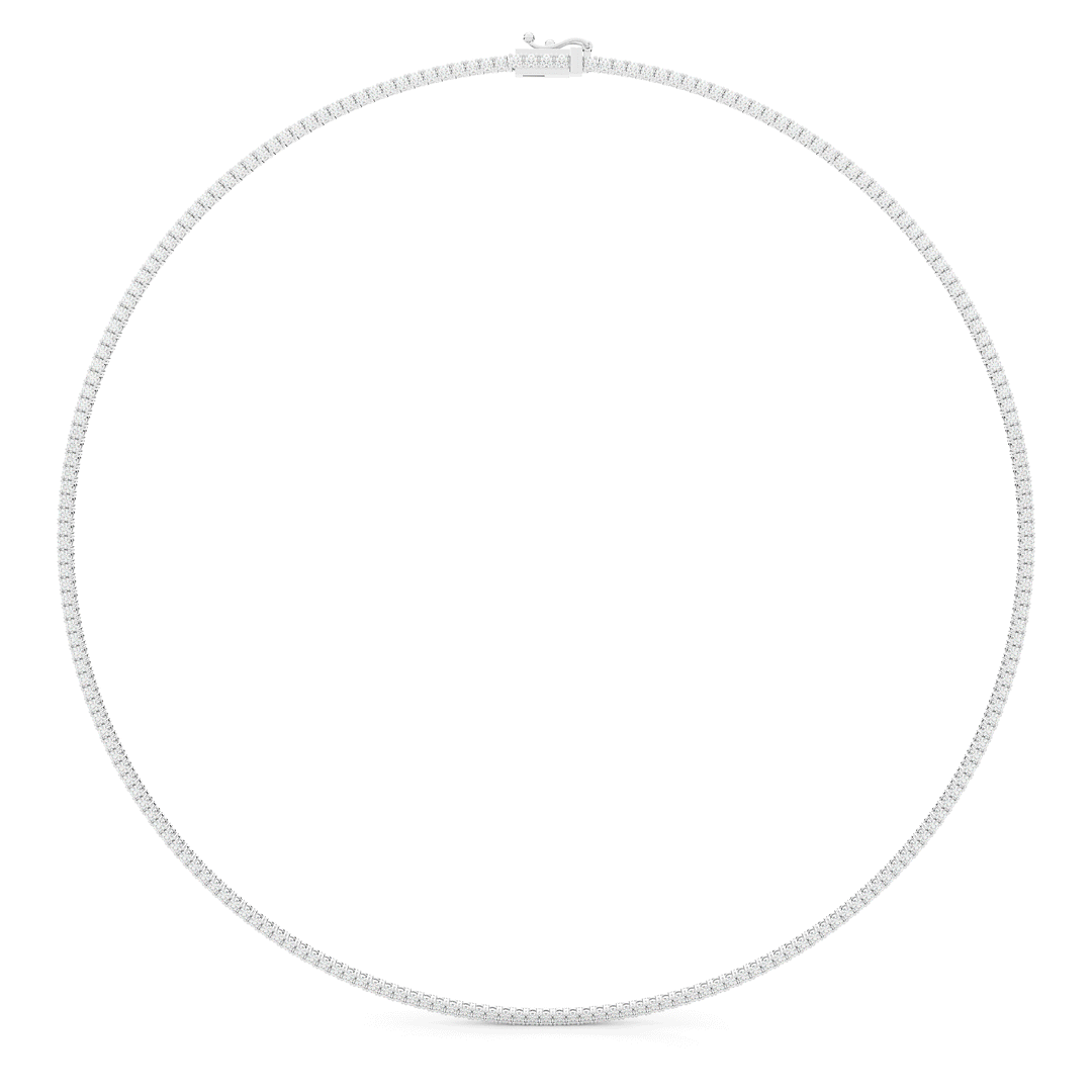 5.50CT.TW ROUND LAB DIAMOND TENNIS NECKLACE