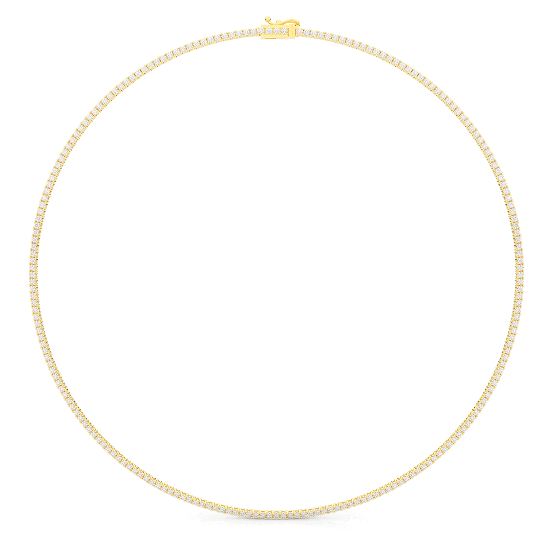 5.50CT.TW ROUND LAB DIAMOND TENNIS NECKLACE