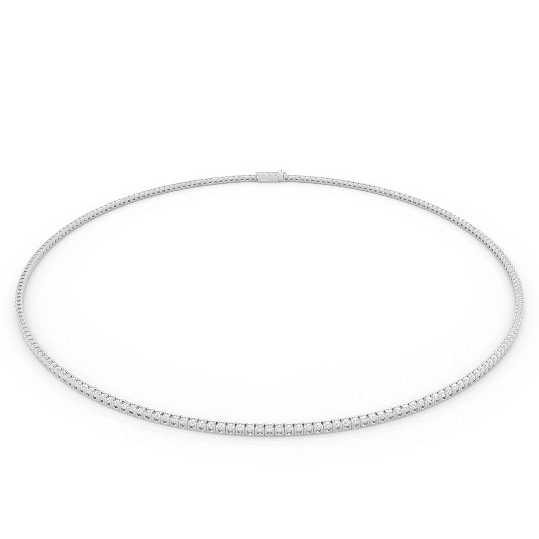 5.50CT.TW ROUND LAB DIAMOND TENNIS NECKLACE