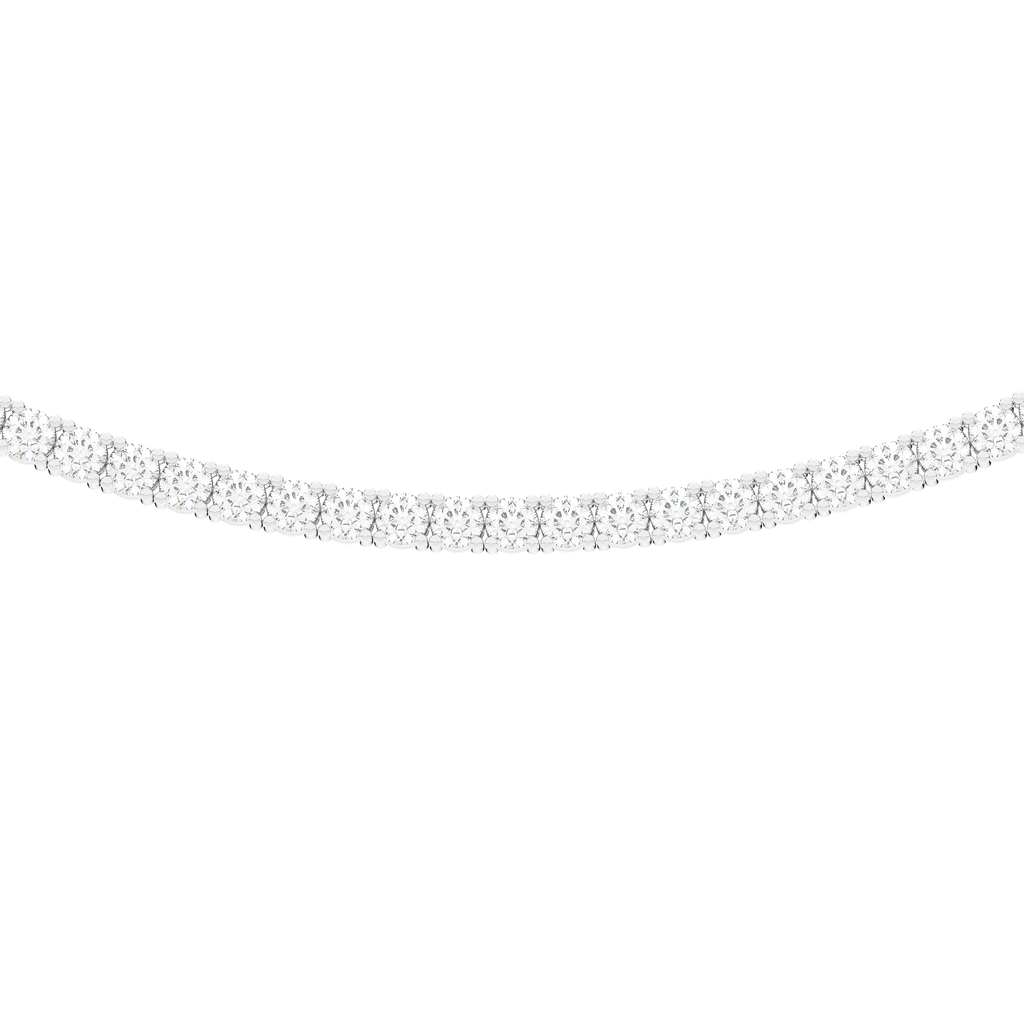 11.00CT.TW ROUND LAB DIAMOND TENNIS NECKLACE