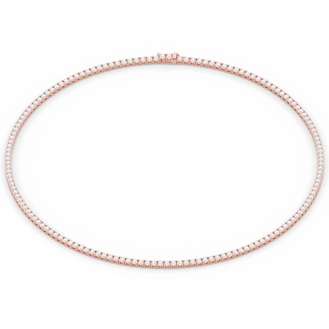 11.00CT.TW ROUND LAB DIAMOND TENNIS NECKLACE