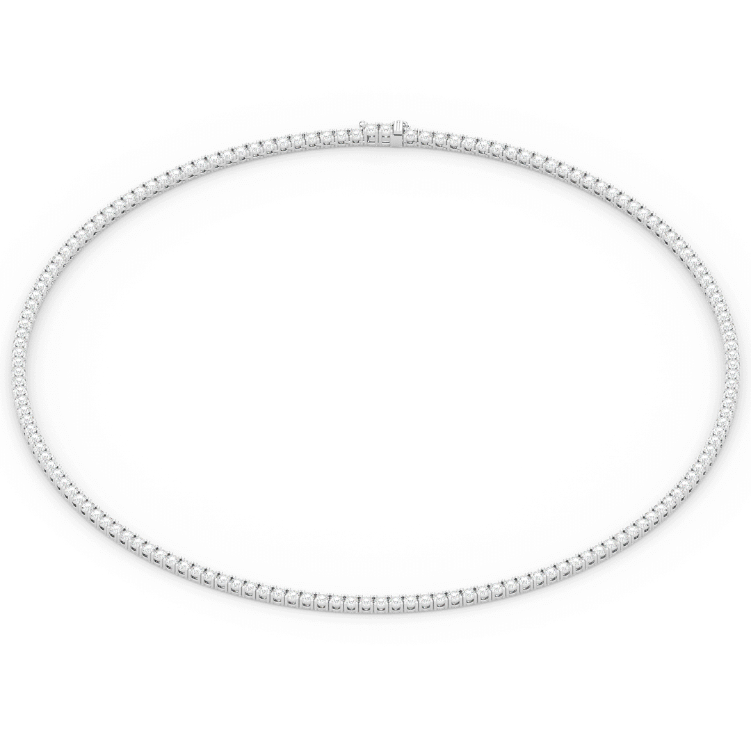 11.00CT.TW ROUND LAB DIAMOND TENNIS NECKLACE